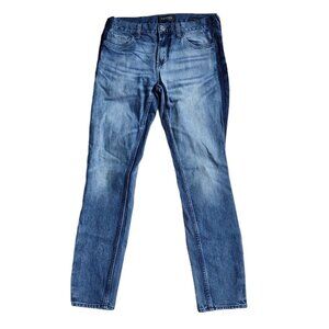 Pacsun Skinny Jeans Men's 30 x 30" Dark Wash Navy Side Stripe Comfort Stretch